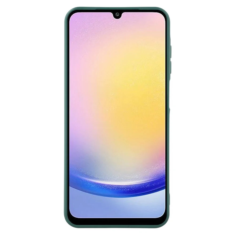 For Samsung Galaxy A27 5G Case Precise Cutouts Straight Edge TPU Shockproof Phone Cover - Army Green - 2