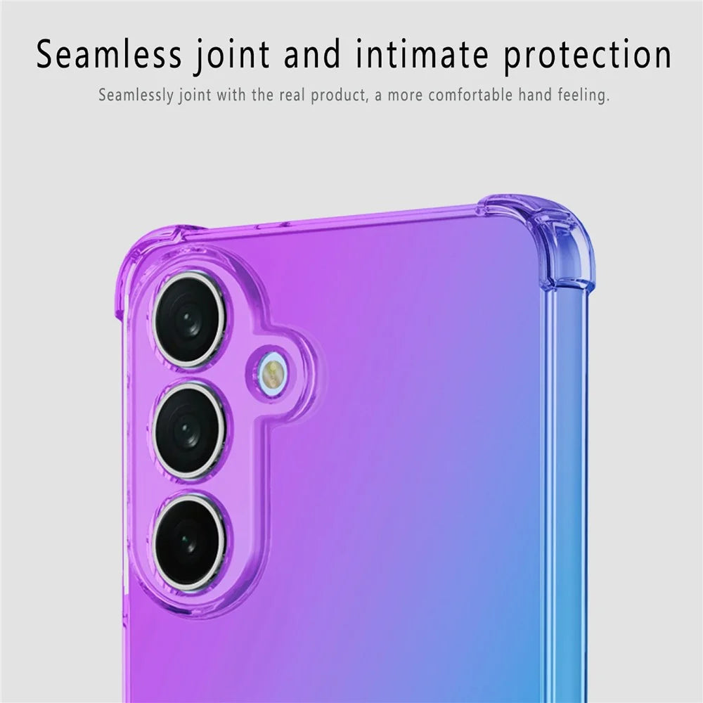 For Samsung Galaxy A27 5G Case Gradient Color TPU Anti-Drop Phone Cover - Pink  /  Gold - 2