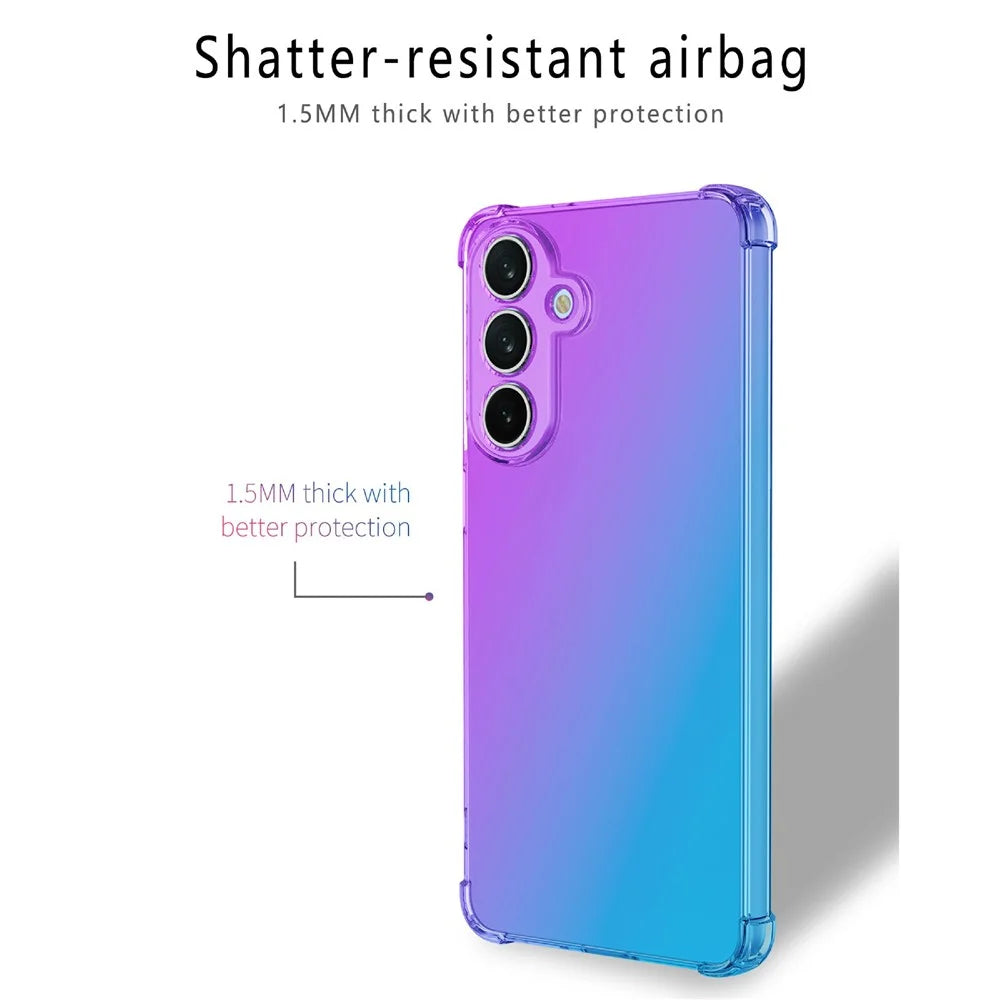 For Samsung Galaxy A27 5G Case Gradient Color TPU Anti-Drop Phone Cover - Pink  /  Gold - 3