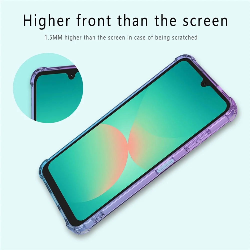 For Samsung Galaxy A27 5G Case Gradient Color TPU Anti-Drop Phone Cover - Pink  /  Gold - 4