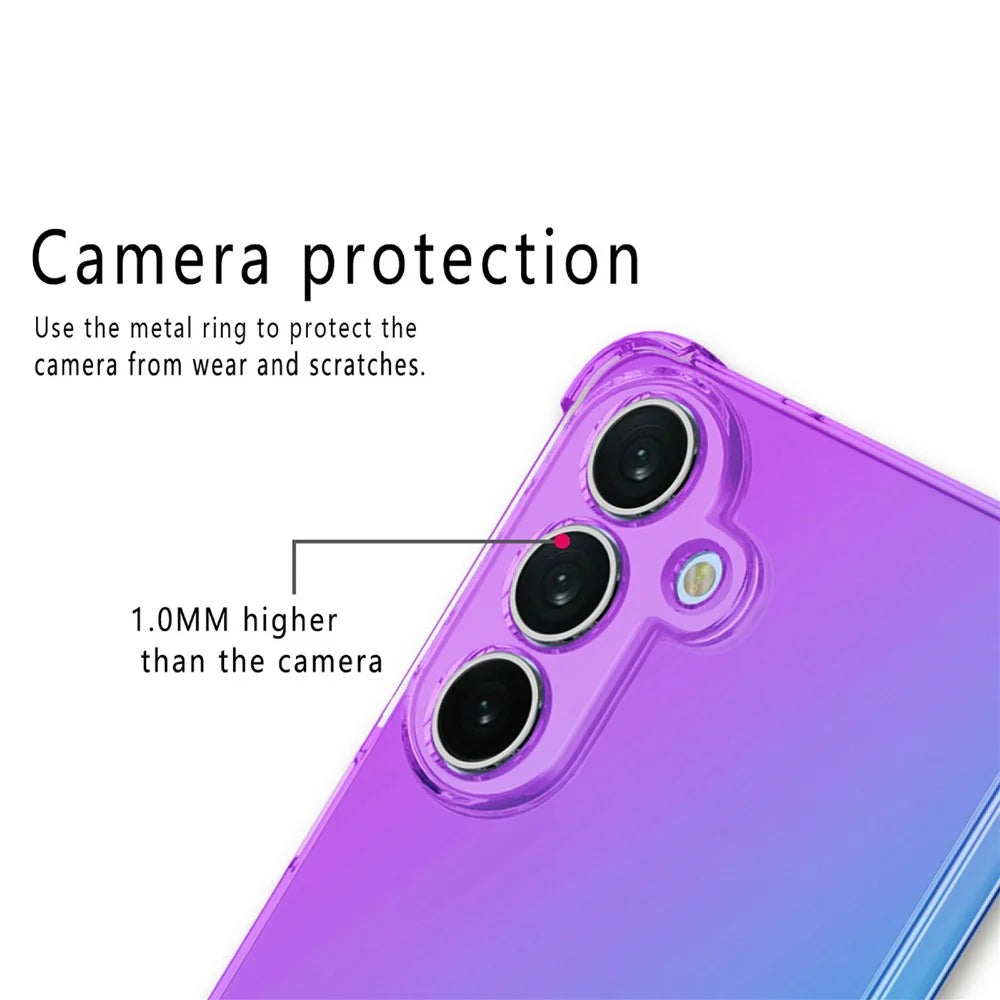 For Samsung Galaxy A27 5G Case Gradient Color TPU Anti-Drop Phone Cover - Pink  /  Gold - 5