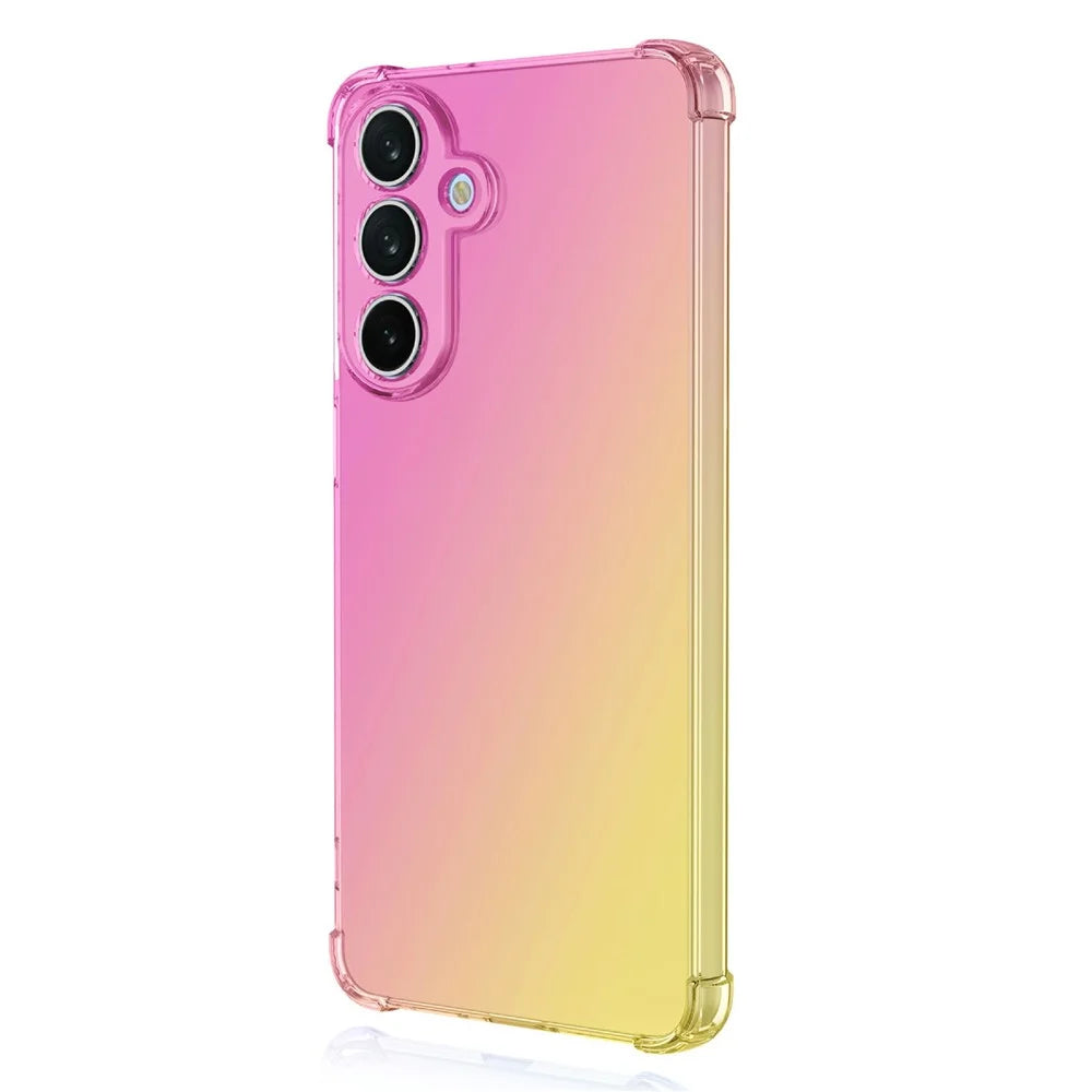 For Samsung Galaxy A27 5G Case Gradient Color TPU Anti-Drop Phone Cover - Pink  /  Gold - 6