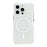 For iPhone 16 Pro Max Magnetic Case Electroplated Buttons PC TPU Shockproof Clear Cover - Transparent - 3