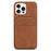 For iPhone 16 Pro Case Multi-Card Slots Kickstand Leather + PC + TPU Shockproof Phone Cover - Brown - 1