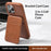 For iPhone 16 Pro Case Multi-Card Slots Kickstand Leather + PC + TPU Shockproof Phone Cover - Brown - 2
