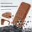For iPhone 16 Pro Case Multi-Card Slots Kickstand Leather + PC + TPU Shockproof Phone Cover - Brown - 4