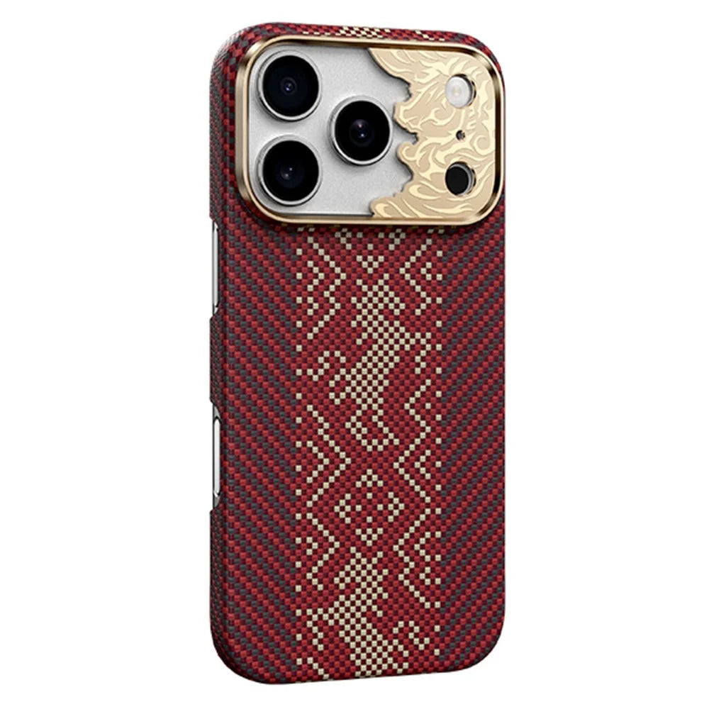 BENKS For iPhone 17 Pro Max Magnetic Case Aramid Fiber Floating Jacquard Protective Phone Cover - 1