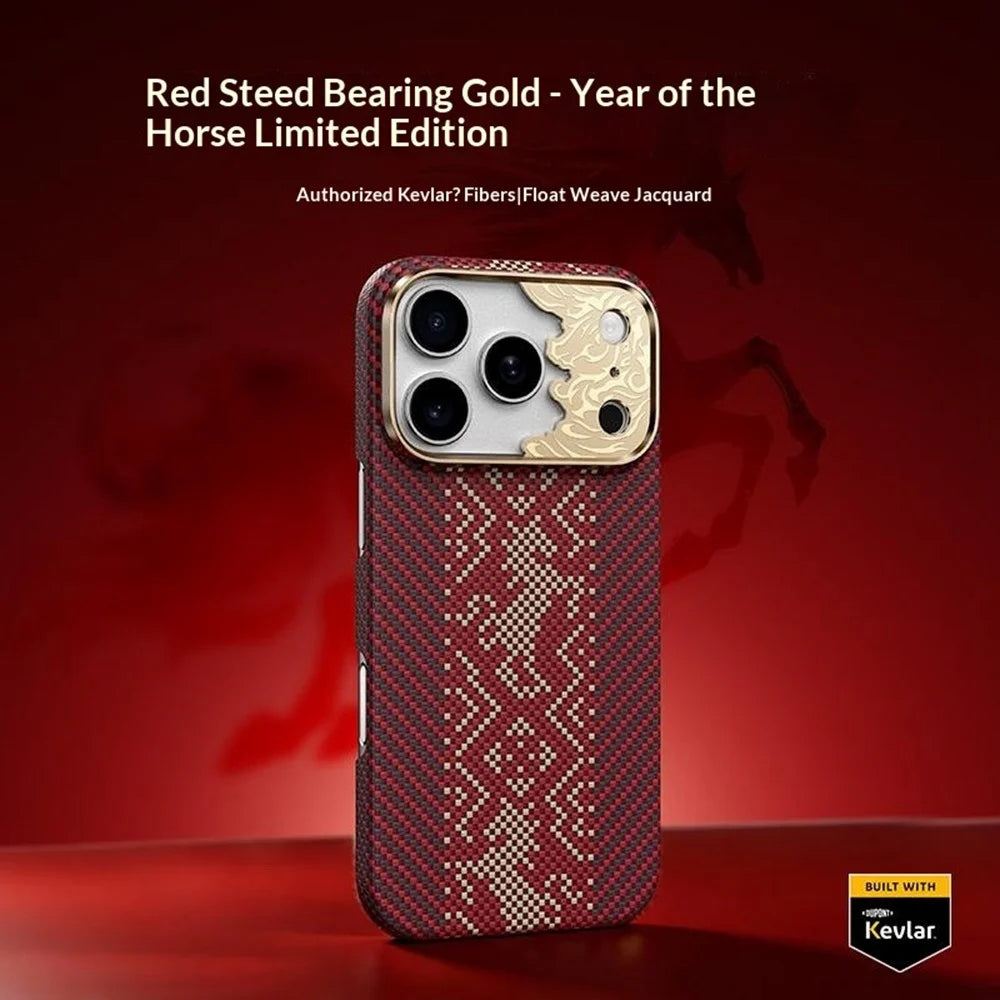 BENKS For iPhone 17 Pro Magnetic Case Aramid Fiber Floating Jacquard Protective Phone Cover - 2