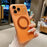 For iPhone 18 Pro / 17 Pro Case Rotating Kickstand TPU + PC Phone Protective Cover - Orange - 1