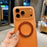 For iPhone 18 Pro / 17 Pro Case Rotating Kickstand TPU + PC Phone Protective Cover - Orange - 3