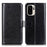 For OnePlus Ace 6 Ultra 5G Case Crazy Horse Texture PU Leather Phone Stand Cover - Black - 1