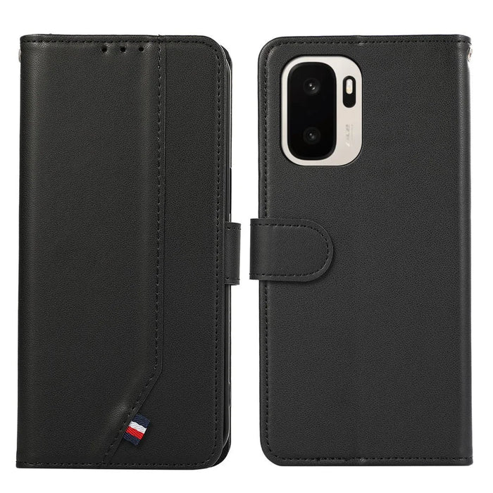 For OnePlus Ace 6 Ultra 5G Case RFID Blocking Flip Leather Phone Cover - Black - 1