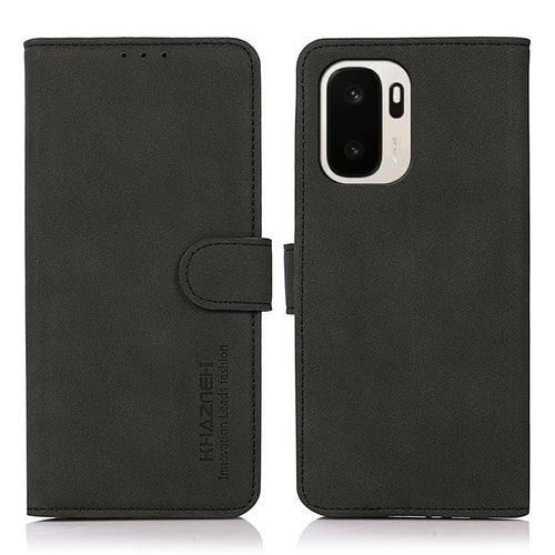 KHAZNEH For OnePlus Ace 6 Ultra 5G Case Anti Scratch PU Leather Wallet Stand Phone Cover - Black - 1