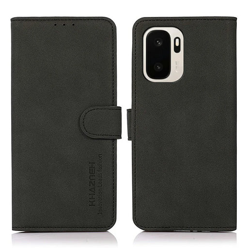 KHAZNEH For OnePlus Ace 6 Ultra 5G Case Anti Scratch PU Leather Wallet Stand Phone Cover - Black - 1