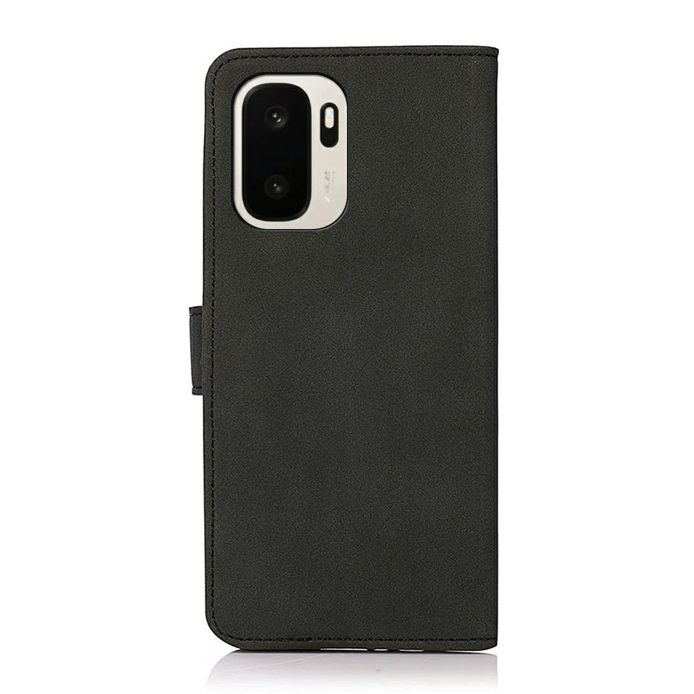 KHAZNEH For OnePlus Ace 6 Ultra 5G Case Anti Scratch PU Leather Wallet Stand Phone Cover - Black - 7