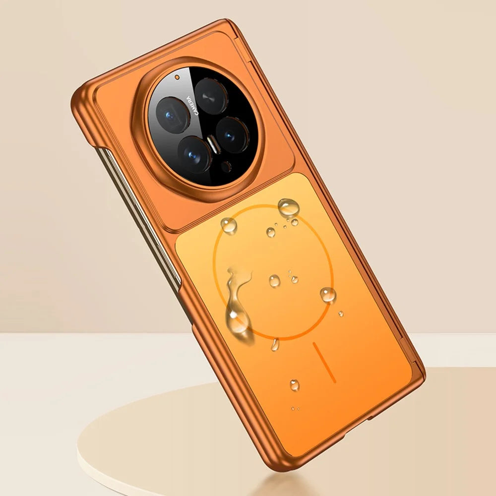 GKK for Honor Magic V6 5G Magnetic Case Hard PC Ultra Thin Protective Cover with Screen Protector - Orange - 3