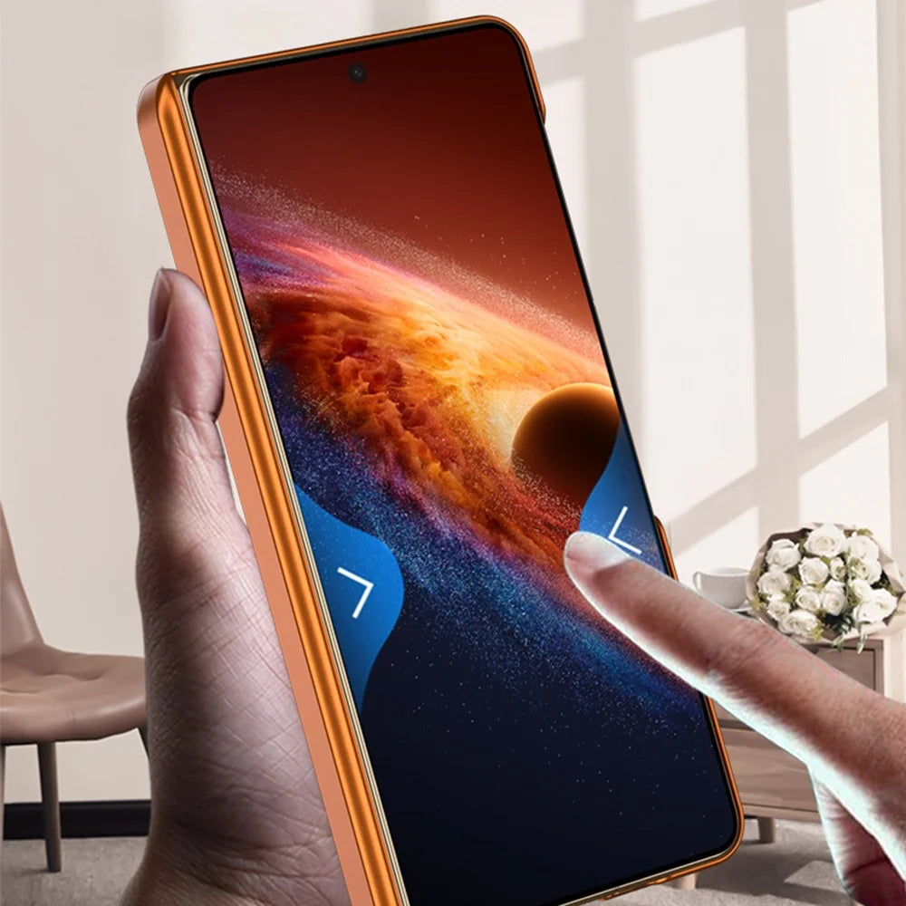 GKK for Honor Magic V6 5G Magnetic Case Hard PC Ultra Thin Protective Cover with Screen Protector - Orange - 5
