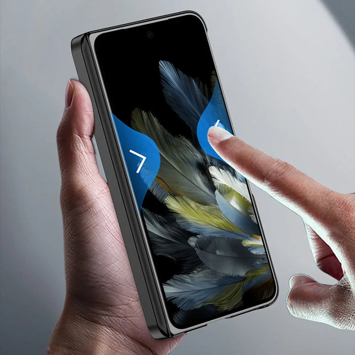 GKK for Oppo Find N3 5G Magnetic Case Hard PC Ultra Thin Protective Cover with Screen Protector - Silver - 4