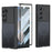 GKK For Samsung Galaxy Z Fold6 5G Magnetic Case Matte PC Phone Cover with Clear Screen Protector - Black - 1