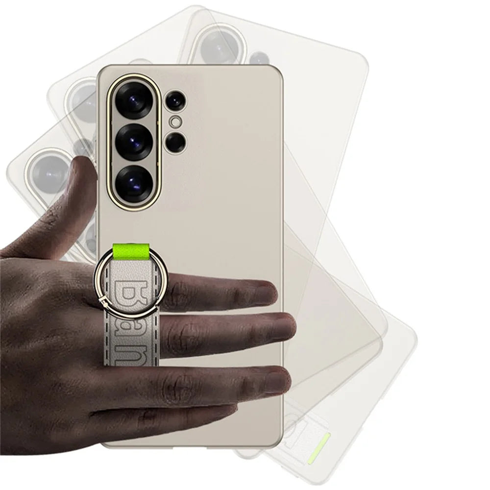 GKK For Samsung Galaxy S26 Ultra Case with Silicone Hand Band Hard PC Phone Back Cover - Titanium Grey - 2