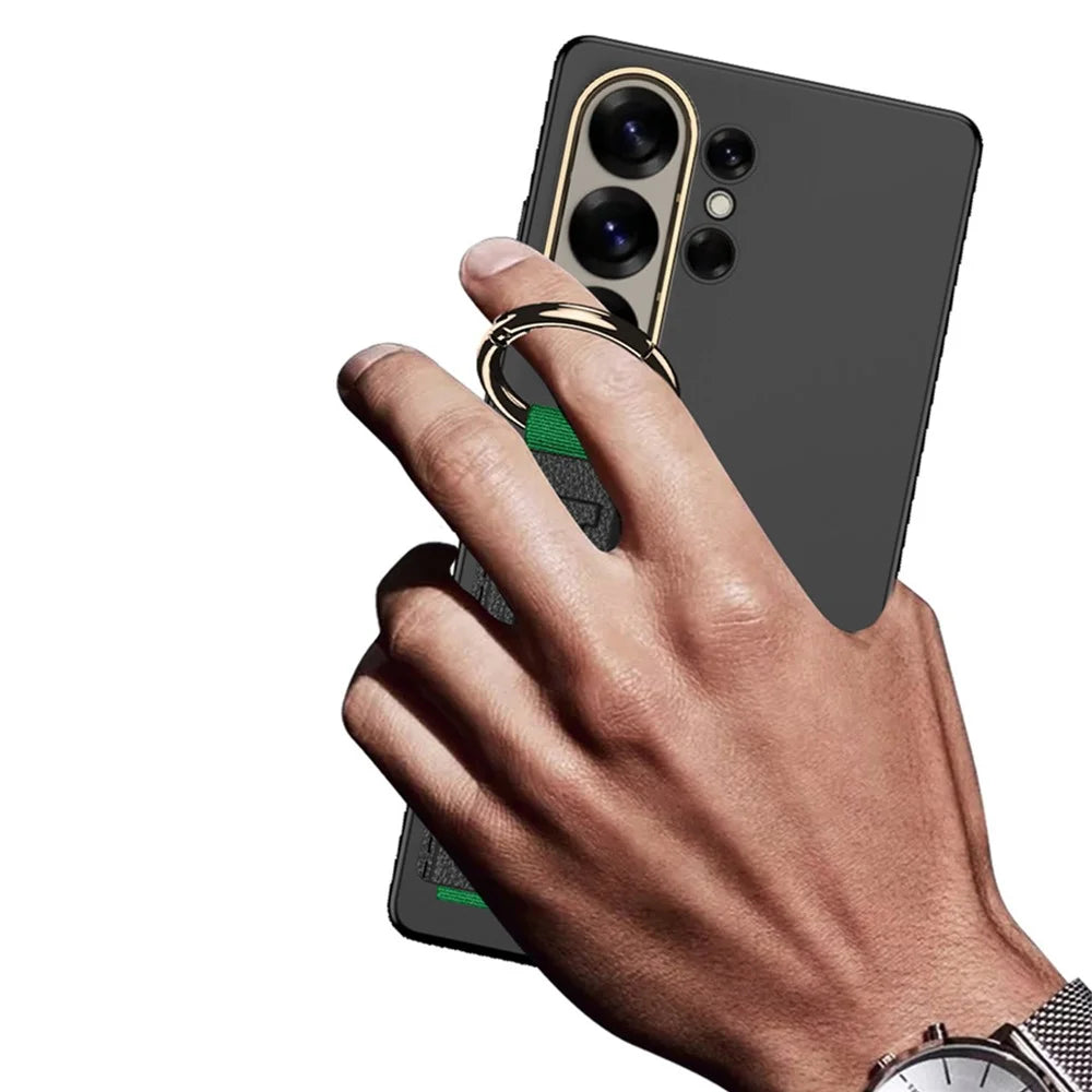 GKK For Samsung Galaxy S26 Ultra Case with Silicone Hand Band Hard PC Phone Back Cover - Titanium Grey - 4