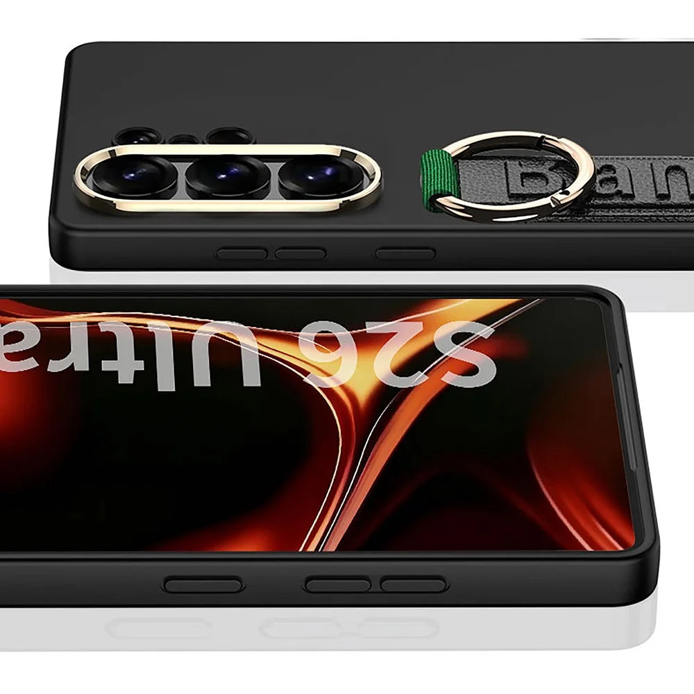 GKK For Samsung Galaxy S26 Ultra Case with Silicone Hand Band Hard PC Phone Back Cover - Titanium Grey - 7