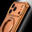 DYONG For iPhone 17 Pro Metal Case Frameless Hollow Heat Dissipation Phone Cover with Kickstand - Orange - 7