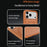 For iPhone 17 Pro Max Case Magnetic PU Leather Coated PC + TPU Phone Back Cover - Yellow - 6