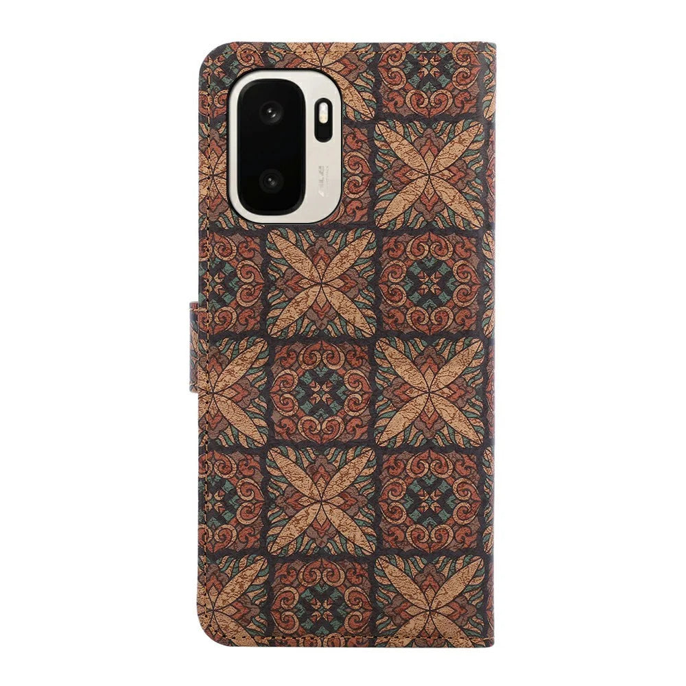 For OnePlus Ace 6 Ultra 5G Leather Wallet Case Bohemian-style TPU PU Phone Cover with Stand - Hearts - 7