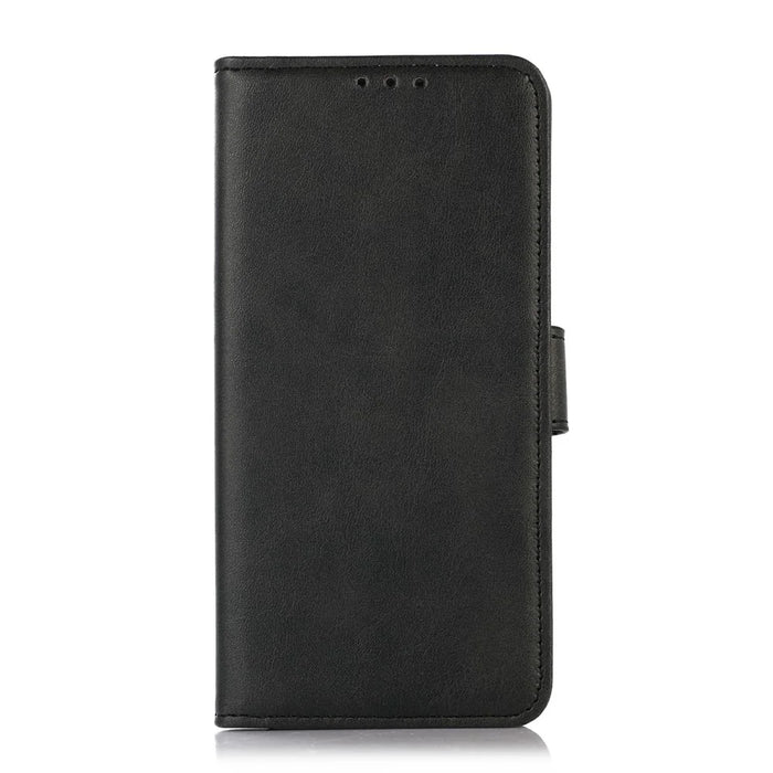 For OnePlus Ace 6 Ultra 5G Case Cowhide Texture Leather Wallet Phone Cover with Stand - Black - 6