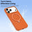 For iPhone 17 Pro Max Case Magnetic Rotating Kickstand Tech Fabric TPU Protective Cover - Orange - 6