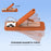 For iPhone 17 Pro Max Magnetic Case Tech Fabric + TPU Card Holder Kickstand Phone Cover - Orange - 5