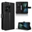 For Sony Xperia 1 VIII Leather Wallet Case with Strap Diamond Texture Phone Cover - Black - 1