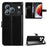For Blackview Wave 7C PU Leather Case with Strap Crazy Horse Texture Phone Wallet Cover - Black - 1