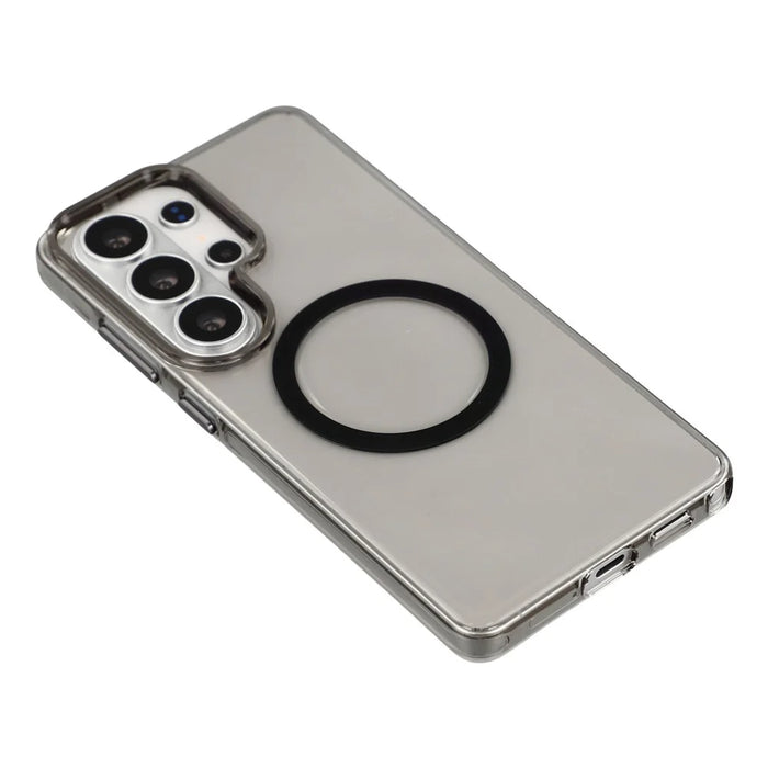 JAUCASE For Samsung Galaxy S26 Ultra Magnetic Case PC Phone Cover with AI Touch Control Button - Transparent Black - 4
