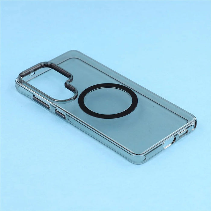 JAUCASE For Samsung Galaxy S26 Ultra Magnetic Case PC Phone Cover with AI Touch Control Button - Transparent Black - 5