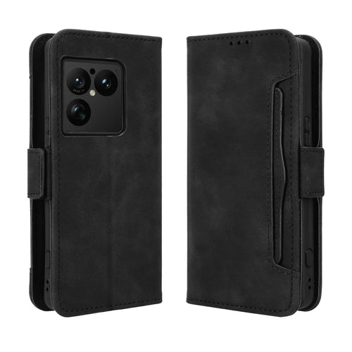 For Sony Xperia 1 VIII Leather Case Phone Wallet Cover with Multiple Card Slots - Black - 1