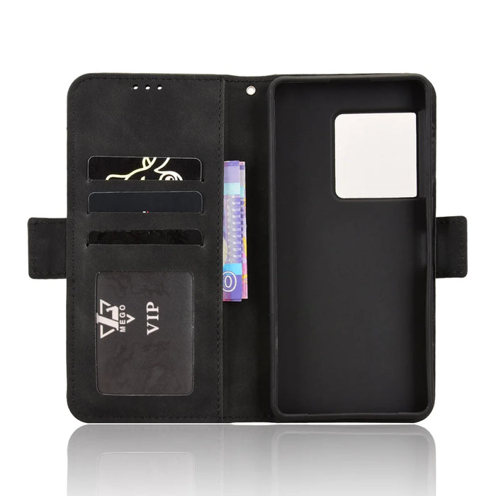 For Sony Xperia 1 VIII Leather Case Phone Wallet Cover with Multiple Card Slots - Black - 4