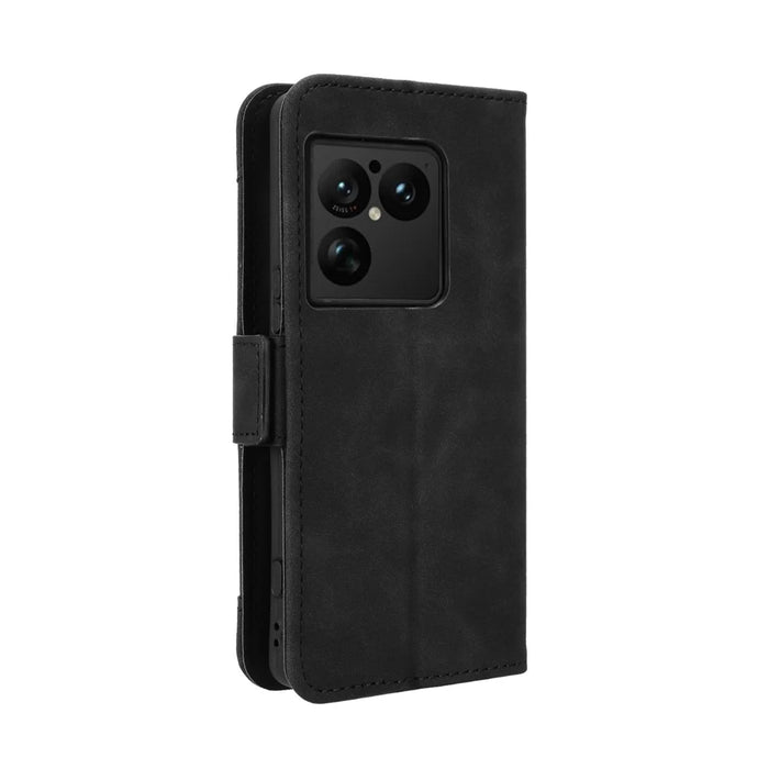 For Sony Xperia 1 VIII Leather Case Phone Wallet Cover with Multiple Card Slots - Black - 7