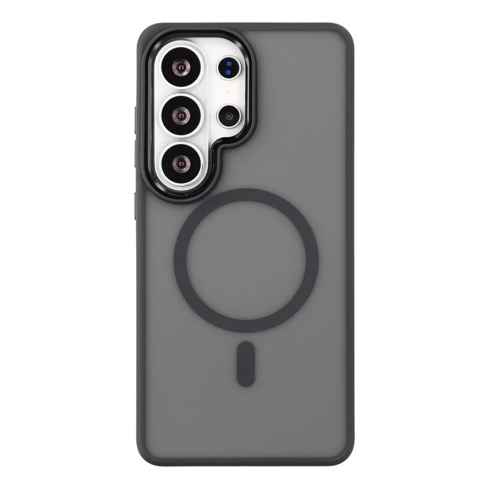 JAUCASE For Samsung Galaxy S26 Ultra Magnetic Case Skin Touch Matte TPU PC Phone Cover - Transparent Black - 1
