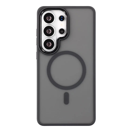 JAUCASE For Samsung Galaxy S26 Ultra Magnetic Case Skin Touch Matte TPU PC Phone Cover - Transparent Black - 1