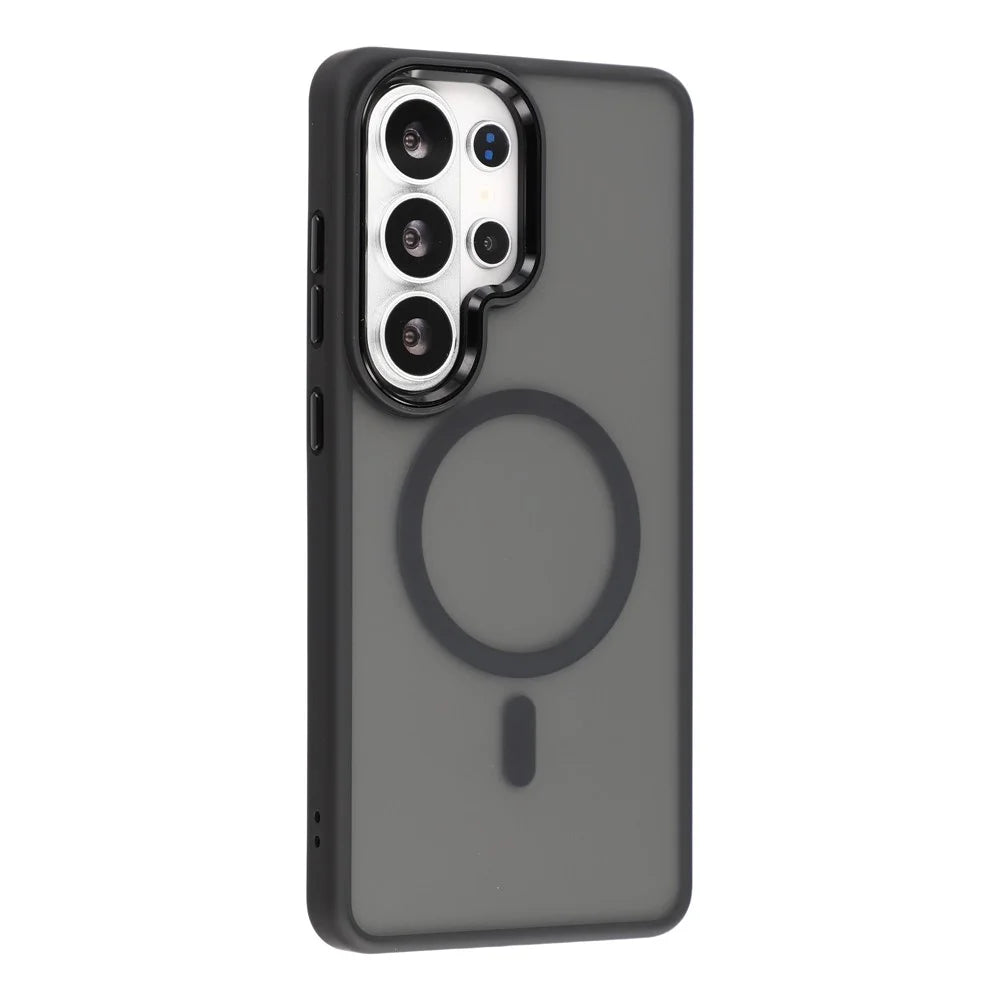 JAUCASE For Samsung Galaxy S26 Ultra Magnetic Case Skin Touch Matte TPU PC Phone Cover - Transparent Black - 3