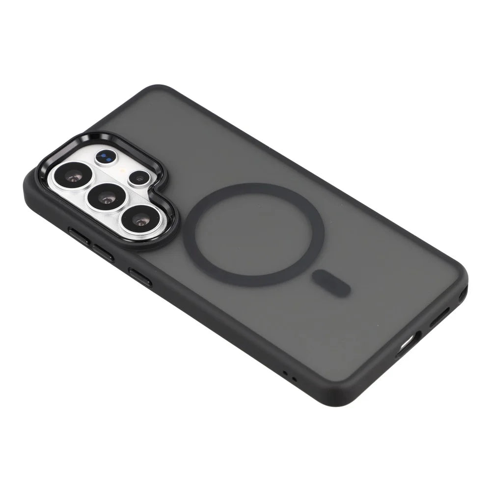 JAUCASE For Samsung Galaxy S26 Ultra Magnetic Case Skin Touch Matte TPU PC Phone Cover - Transparent Black - 5