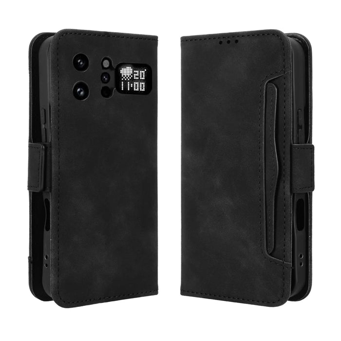 For Infinix Note 60 Ultra 5G Leather Case Phone Wallet Cover with Multiple Card Slots - Black - 1