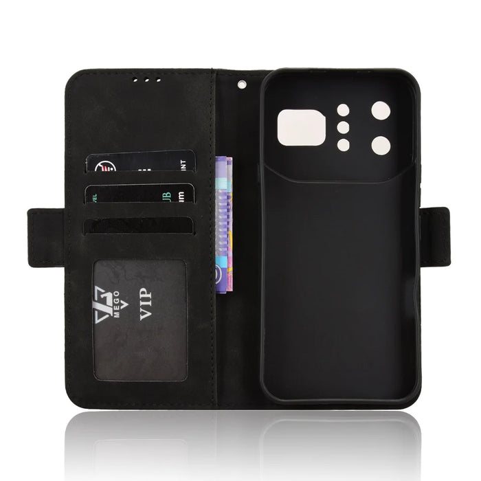For Infinix Note 60 Ultra 5G Leather Case Phone Wallet Cover with Multiple Card Slots - Black - 4