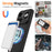 For Nothing Phone (4a) Pro Magnetic Case Anti-Drop Liquid Silicone Phone Cover with Lanyard - Black - 3