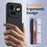 For Nothing Phone (4a) Pro Magnetic Case Anti-Drop Liquid Silicone Phone Cover with Lanyard - Black - 4