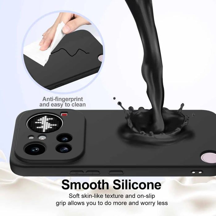 For Nothing Phone (4a) Pro Magnetic Case Anti-Drop Liquid Silicone Phone Cover with Lanyard - Black - 5