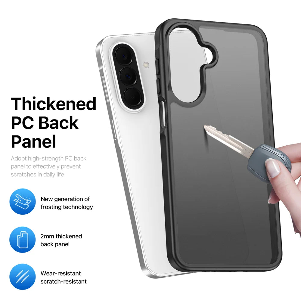 DUX DUCIS for Samsung Galaxy A27 5G / A37 5G / A36 5G / A56 5G Case Yind Series Matte Anti-fingerprint TPU+PC Phone Back Cover - Black - 6