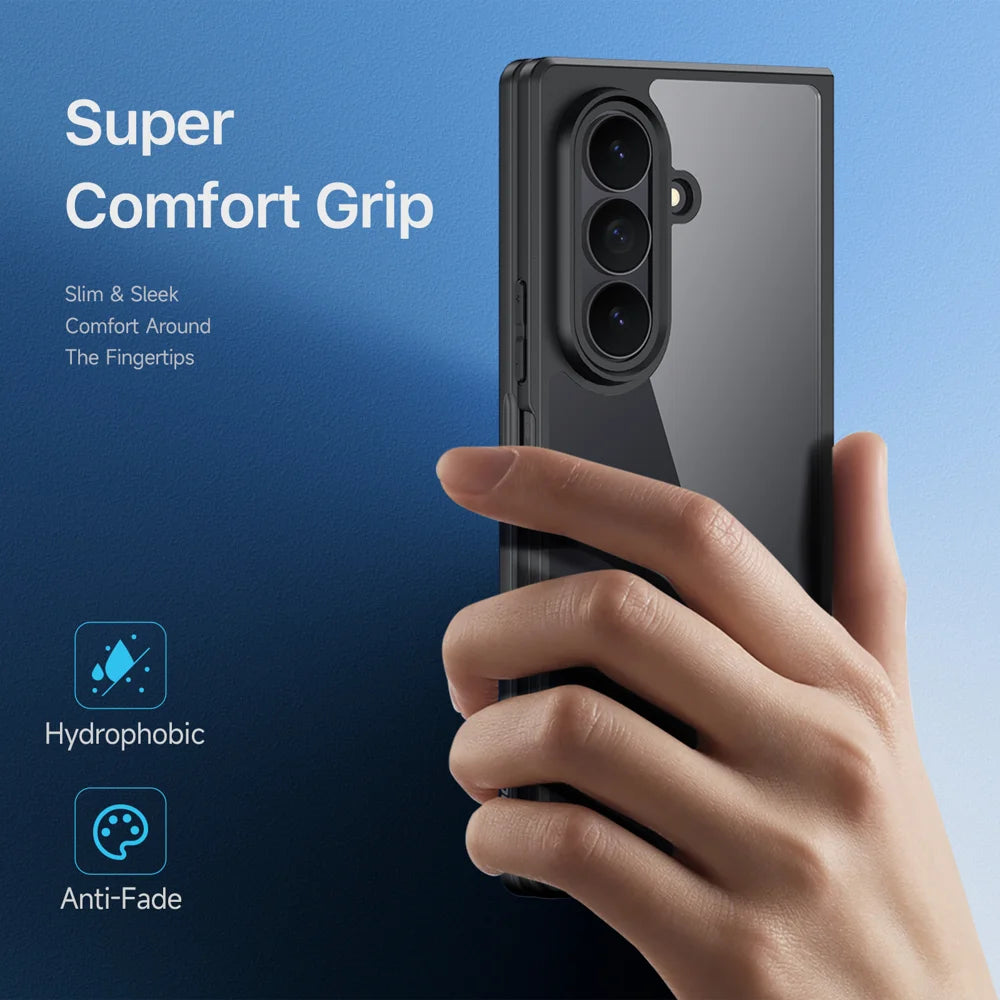 DUX DUCIS for Samsung Galaxy Z Fold8 Ultra / Z Fold7 5G Aimo Series PC + TPU Clear Back Phone Cover (REACH Certification) - Black - 4
